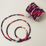 Chirimen Fabric Cord - 1/8in Modern Peonies Purple (Quantity) 1=1yard