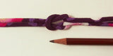Chirimen Fabric Cord - 1/8in Modern Peonies Purple (Quantity) 1=1yard