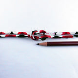 Chirimen Fabric Cord - 1/8in Shippo Pattern Red (Quantity) 1=1yard
