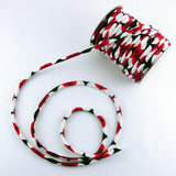 Chirimen Fabric Cord - 1/8in Shippo Pattern Red (Quantity) 1=1yard