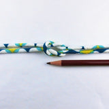 Chirimen Fabric Cord - 1/8in Shippo Pattern Blue-Green (Quantity) 1=1yard