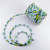 Chirimen Fabric Cord - 1/8in Shippo Pattern Blue-Green (Quantity) 1=1yard