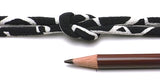 Chirimen Fabric Cord - 1/8in Black Random Mosaic (Quantity) 1=1yard