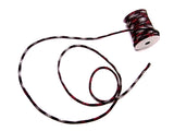 Chirimen Fabric Cord - 1/8in Concentric Circles on Black (Quantity) 1=1yard