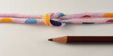 Chirimen Fabric Cord - 1/8in Colorful Dots on Pink (Quantity) 1=1yard