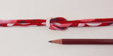 Chirimen Fabric Cord - 1/8in Modern Peonies Red (Quantity) 1=1yard