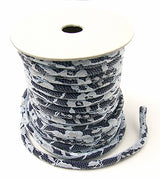 Chirimen & Lace Fabric Cord - 1/6in Blue Lace on Grape Chirimen (Quantity) 1=1yard