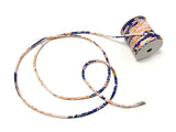 Chirimen Fabric Cord - 1/6in Streamline Cherry Blossoms on Navy (Quantity) 1=1yard