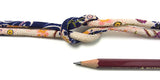 Chirimen Fabric Cord - 1/6in Streamline Cherry Blossoms on Navy (Quantity) 1=1yard