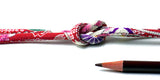 Chirimen Fabric Cord - 1/6in Cherry Kanoko Dots on Red (Quantity) 1=1yard
