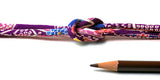 Chirimen Fabric Cord - 1/6in Cherry Kanoko Dots on Purple (Quantity) 1=1yard