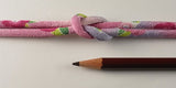 Chirimen Fabric Cord - 1/6in Cute Peonies Pink (Quantity) 1=1yard