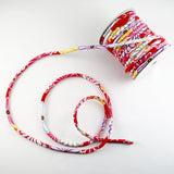 Chirimen Fabric Cord - 1/6in Gorgeous Mums Red (Quantity) 1=1yard