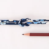 Chirimen Fabric Cord - 1/6in Spring Blossoms Navy (Quantity) 1=1yard