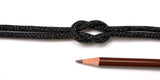 Cotton Fabric Cord - 1/6in Swirls on Black (Quantity) 1=1yard