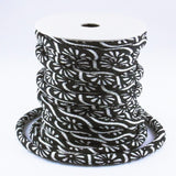 Chirimen Fabric Cord - 1/6in Mums & Curving Lines (Quantity) 1=1yard