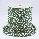 Chirimen Fabric Cord - 1/6in Arabesque Pattern Green (Quantity) 1=1yard