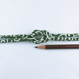 Chirimen Fabric Cord - 1/6in Arabesque Pattern Green (Quantity) 1=1yard