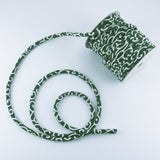 Chirimen Fabric Cord - 1/6in Arabesque Pattern Green (Quantity) 1=1yard