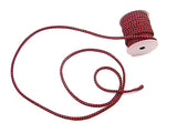 Chirimen Fabric Cord - 1/6in Red Kanoko Dots on Black (Quantity) 1=1yard