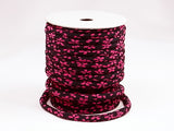 Chirimen Fabric Cord - 1/6in Pink Cherry Blossoms on Dark Navy (Quantity) 1=1yard
