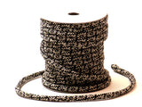 Chirimen Fabric Cord - 1/6in Mum Diamond Pattern on Black (Quantity) 1=1yard