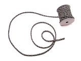 Chirimen Fabric Cord - 1/6in Mum Diamond Pattern on Black (Quantity) 1=1yard