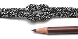 Chirimen Fabric Cord - 1/6in Mum Diamond Pattern on Black (Quantity) 1=1yard