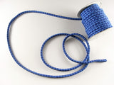 Chirimen Fabric Cord - 1/6in Shuriken Square Pattern Blue (Quantity) 1=1yard