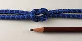Chirimen Fabric Cord - 1/6in Shuriken Square Pattern Blue (Quantity) 1=1yard