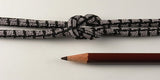 Chirimen Fabric Cord - 1/6in Shuriken Square Pattern Gray (Quantity) 1=1yard