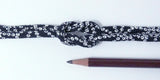 Chirimen Fabric Cord - 1/6in Hikita Dots Dark Navy (Quantity) 1=1yard
