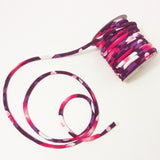 Chirimen Fabric Cord - 1/6in Modern Peonies Purple (Quantity) 1=1yard