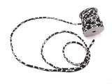 Chirimen Fabric Cord - 1/6in Black Random Mosaic (Quantity) 1=1yard