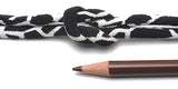 Chirimen Fabric Cord - 1/6in Black Random Mosaic (Quantity) 1=1yard