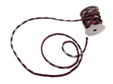 Chirimen Fabric Cord - 1/6in Concentric Circles on Black (Quantity) 1=1yard