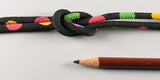 Chirimen Fabric Cord - 1/6in Colorful Dots on Black (Quantity) 1=1yard