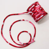 Chirimen Fabric Cord - 1/6in Modern Peonies Red (Quantity) 1=1yard