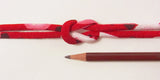Chirimen Fabric Cord - 1/6in Modern Peonies Red (Quantity) 1=1yard