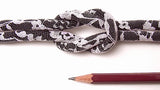 Chirimen & Lace Fabric Cord - 1/3in Pink Lace on Black Chirimen (Quantity) 1=1yard