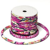 Chirimen Fabric Cord - 1/3in Snow Rings Purple (Quantity) 1=1yard
