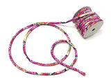 Chirimen Fabric Cord - 1/3in Snow Rings Purple (Quantity) 1=1yard