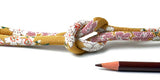 Chirimen Fabric Cord - 1/3in Mustard Cherry (Quantity) 1=1yard
