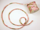 Chirimen Fabric Cord - 1/3in Whirlpools & Cherry Blossoms Pink (Quantity) 1=1yard