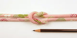 Chirimen Fabric Cord - 1/3in Whirlpools & Cherry Blossoms Pink (Quantity) 1=1yard