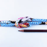 Chirimen Fabric Cord - 1/3in Gorgeous Mums Black (Quantity) 1=1yard