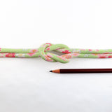Chirimen Fabric Cord - 1/3in Spring Blossoms Yerrow-Green (Quantity) 1=1yard