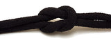 Solid Chirimen Fabric Cord - 1/6in Black (Quantity) 1=1yard