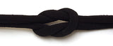 Solid Chirimen Fabric Cord - 1/3in Black (Quantity) 1=1yard
