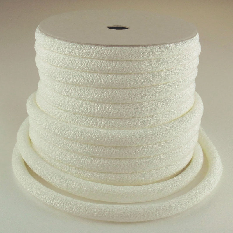 Solid Chirimen Fabric Cord - 1/3in White (Quantity) 1＝1yard